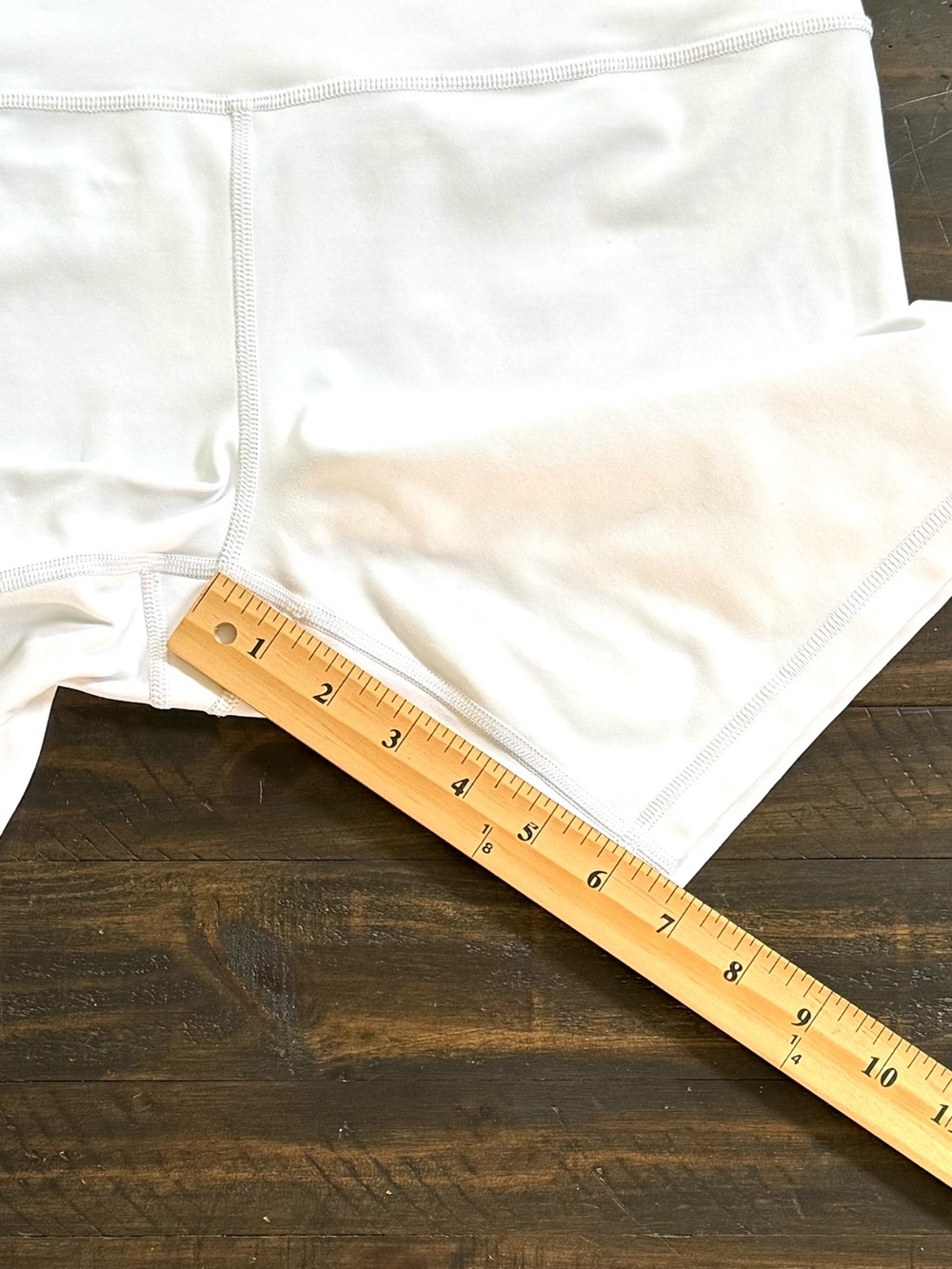 Athleta Elation Ultra High Rise 7” Short White  Women’s Large Stretch Bike Short - Picture 9 of 10